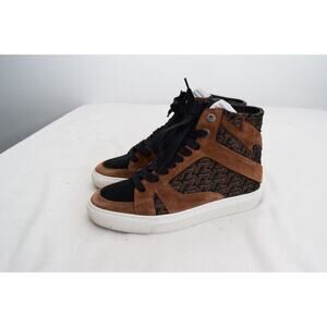 Zadig & Voltaire Brown Suede Lace Up Hi Top Sneakers Shoes 37 Jacquard Flash